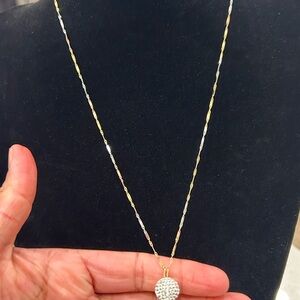 14k solid gold tricolor chain